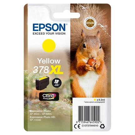 Patron Epson SINGLEPACK YELLOW 378XL CLARIA PHOTO HD sárga