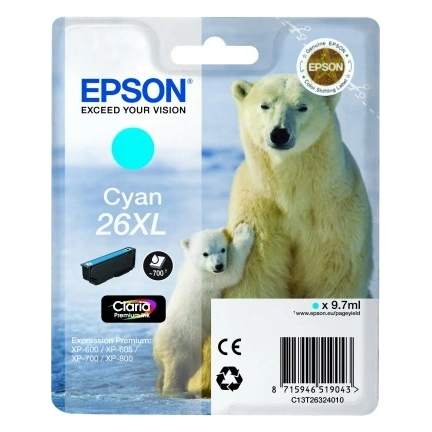 Patron Epson T2632 XL Cyan Claria 9,7ml