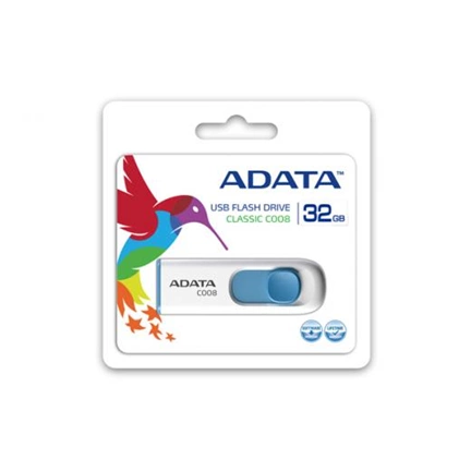 Pendrive 32GB Adata Classic C008 Fehér+Kék USB2.0