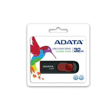 Pendrive 32GB Adata Classic C008 Fekete+Piros USB2.0