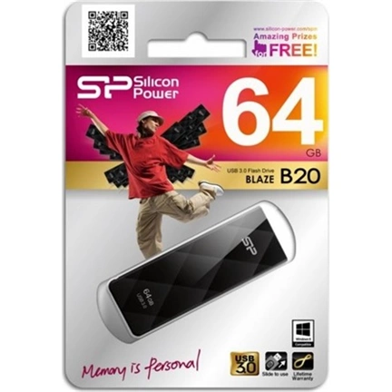 Pendrive 64GB Silicon Power Blaze B20 Black USB3.0