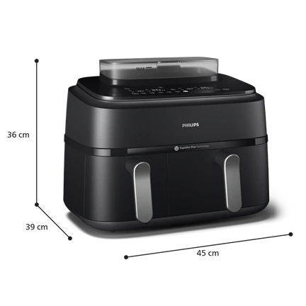 Philips Airfryer 5000 DualBasket NA550/00 forrólevegős sütő