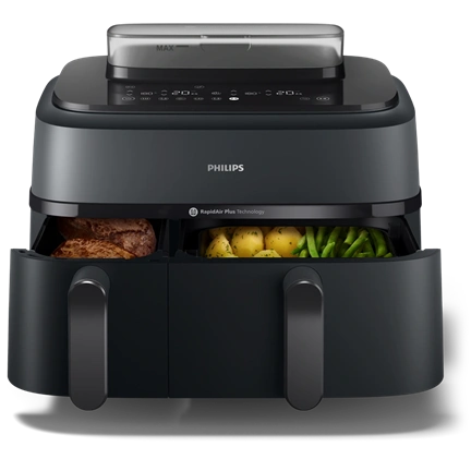Philips Airfryer 5000 DualBasket NA550/00 forrólevegős sütő