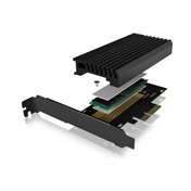 RAIDSONIC PCIe card with M.2 M-Key socket for one M.2 NVMe SSD