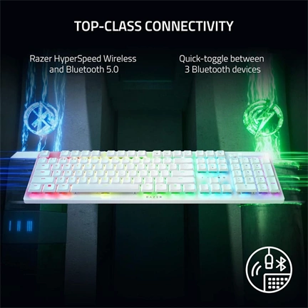 RAZER DeathStalker V2 Pro (Purple Switch) White edition - US