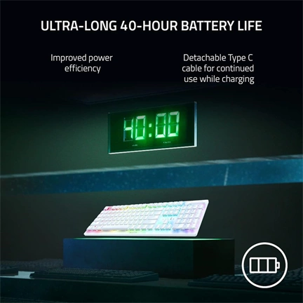 RAZER DeathStalker V2 Pro (Purple Switch) White edition - US