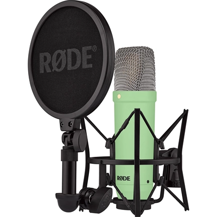 RODE NT1 Signature Series kondenzátor stúdió mikrofon csomag, zöld
