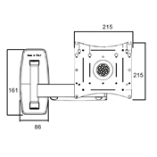ROLINE LCD TV/MONITOR fali tartó 1karos