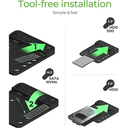 Raidsonic IB-2913MCL-C31 Docking Station Black