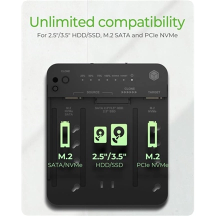 Raidsonic IB-2913MCL-C31 Docking Station Black