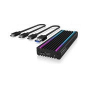 Raidsonic ICY BOX IB-1824ML-C31 USB Type-C Enclosure for M.2 NVMe SSD - RGB illuminated Raidsonic ICY BOX IB-1824ML-C31 USB Type-C Enclosure for M.2 NVMe SSD - RGB illuminated