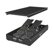 Raidsonic Icy Box IB-2817M-C32 M.2 NVMe ház két SSD-hez, USB Type-C 20Gb/s