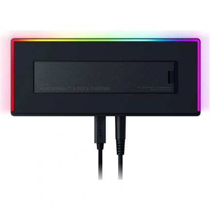 Razer Thunderbolt 5 Dock Chroma - 11 port, M.2 foglalat, 3 db 4K 144Hz monitor támogatása, PD 140W, fekete