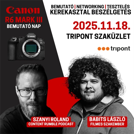 Részvételi jegy - Canon roadshow - R6 Mark III bemutató nap