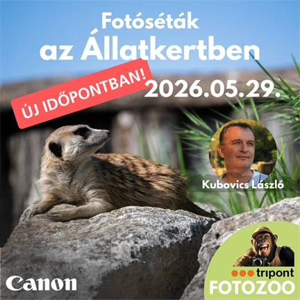 Részvételi jegy - Fotóséta az Állatkertben Kubovics Lászlóval ÚJ IDŐPONTBAN! - 2026. május 29.