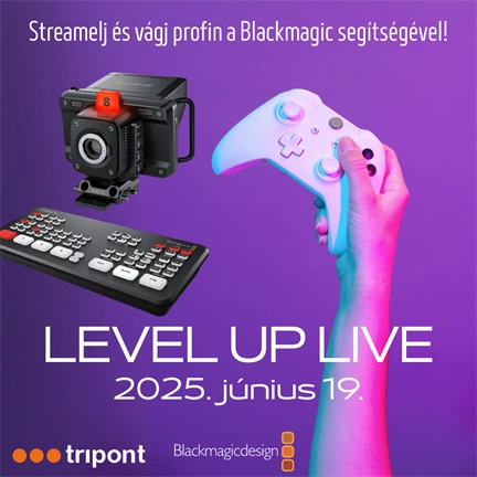 Részvételi jegy - LEVEL UP LIVE – streamelj és vágj profin a Blackmagic segítségével! (ELHALASZTVA!) Részvételi jegy - LEVEL UP LIVE – streamelj és vágj profin a Blackmagic segítségével! (ELHALASZTVA!)