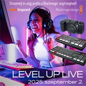 Részvételi jegy - LEVEL UP LIVE – streamelj és vágj profin a Blackmagic segítségével! - 2025.09.02. 17:00
