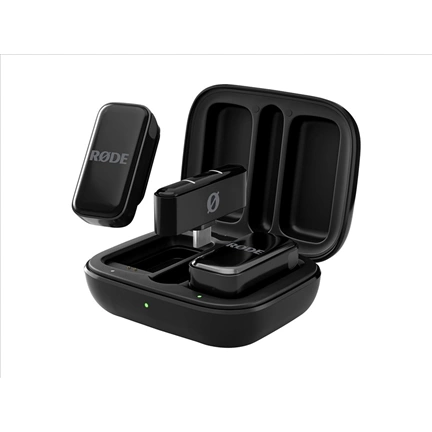 Rode Wireless Micro Ultrakompakt vezeték nélküli mikrofonrendszer USB-C csatlakozóval (2,4 GHz, fekete)
