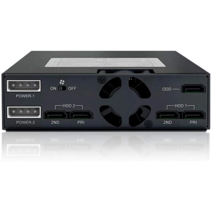 Rugged Full Metal 2 Bay 2.5" SAS/SATA HDD & SSD Backplane Cage with Slim ODD Trayand Locking Trays for External 5.25" Rugged Full Metal 2 Bay 2.5" SAS/SATA HDD & SSD Backplane Cage with Slim ODD Trayand Locking Trays for External 5.25"