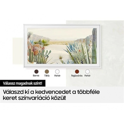 SAMSUNG 50" The Frame TV keret modern fehér