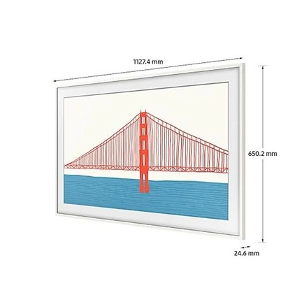 SAMSUNG 50" The Frame TV keret modern fehér
