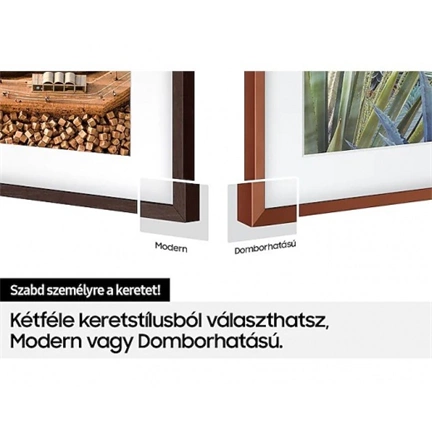 SAMSUNG 65" The Frame TV keret domborhatású téglavörös