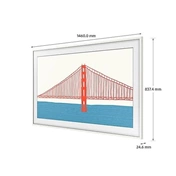 SAMSUNG 65" The Frame TV keret modern fehér