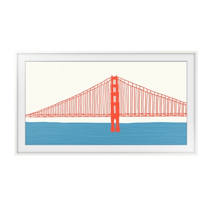 Samsung 85" The Frame (LS03A/LS03B/LS03D) keret – modern fehér