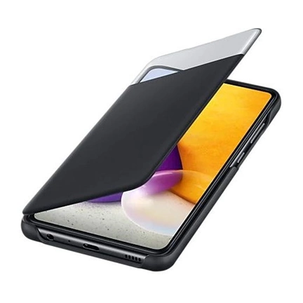 SAMSUNG Galaxy A72 S View Wallet Cover fekete