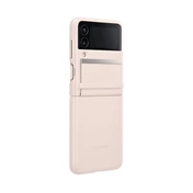 SAMSUNG Galaxy Z Flip4 kihajtható bőrtok rózsaszín