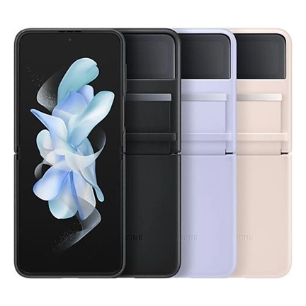SAMSUNG Galaxy Z Flip4 kihajtható bőrtok rózsaszín