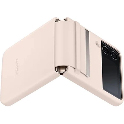 SAMSUNG Galaxy Z Flip4 kihajtható bőrtok rózsaszín
