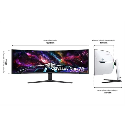 SAMSUNG LS57CG952NUXEN Odyssey G9 57inch DWQHD VA 32:9 420cd/m2 2500:1 1ms 240Hz Black SAMSUNG LS57CG952NUXEN Odyssey G9 57inch DWQHD VA 32:9 420cd/m2 2500:1 1ms 240Hz Black