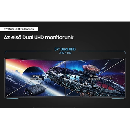 SAMSUNG LS57CG952NUXEN Odyssey G9 57inch DWQHD VA 32:9 420cd/m2 2500:1 1ms 240Hz Black SAMSUNG LS57CG952NUXEN Odyssey G9 57inch DWQHD VA 32:9 420cd/m2 2500:1 1ms 240Hz Black