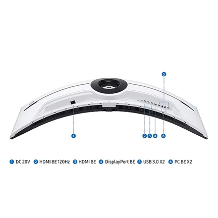 SAMSUNG LS57CG952NUXEN Odyssey G9 57inch DWQHD VA 32:9 420cd/m2 2500:1 1ms 240Hz Black SAMSUNG LS57CG952NUXEN Odyssey G9 57inch DWQHD VA 32:9 420cd/m2 2500:1 1ms 240Hz Black