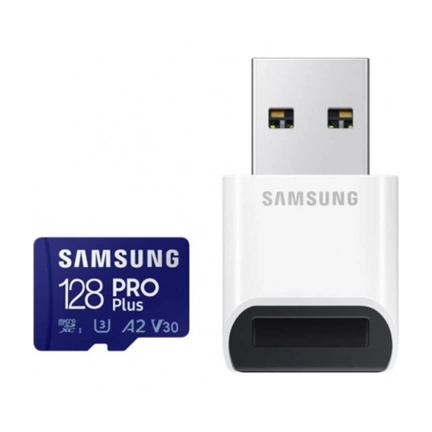 SAMSUNG PRO Plus 2021 microSDXC 160/120MB/s 128GB + kártyaolvasó