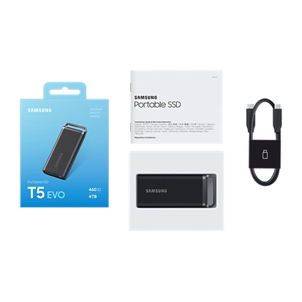 SAMSUNG Portable SSD T5 EVO 4TB USB 3.2 Gen 1 black