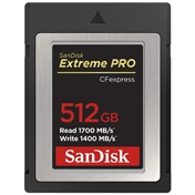SANDISK CFEXPRESS EXTREME PRO  KARTYA 512GB, Type B,  1700MB/s, 1400MB/s, (186487)