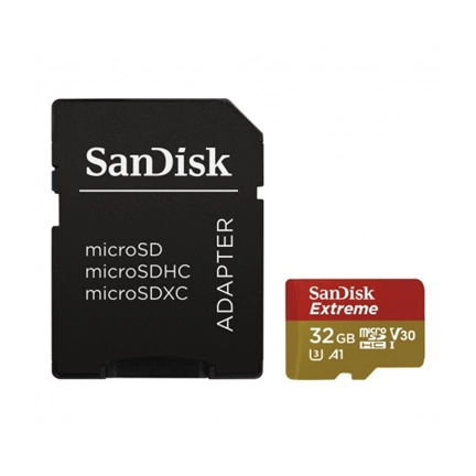 SANDISK Extreme MicroSDHC + adapter 32GB UHS-I CL10 V30 A1