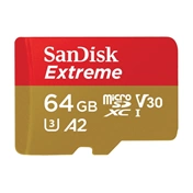 SANDISK Extreme MicroSDXC 64GB UHS-I CL10 U3 V30 A2