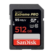 SANDISK Extreme PRO SDXC 512GB UHS-I 170MB/s C10, U3,