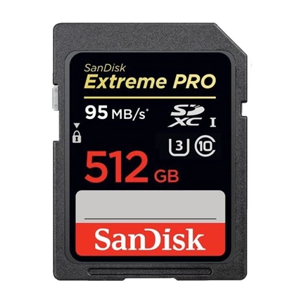 SANDISK Extreme PRO SDXC 512GB UHS-I 170MB/s C10, U3,