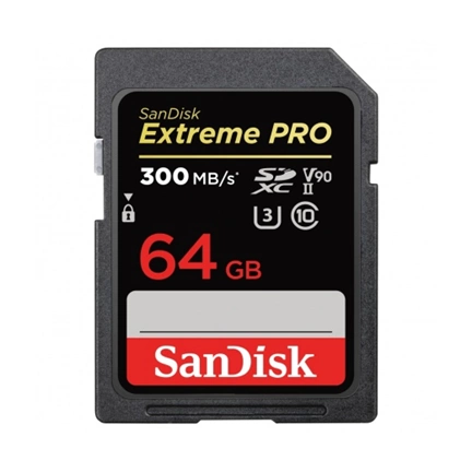 SANDISK Extreme PRO SDXC 64GB UHS-II 300MB/s CL10, U3, V90
