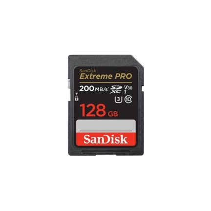 SANDISK Extreme Pro SDXC 200/90MB/s UHS-I U3 V30 128GB