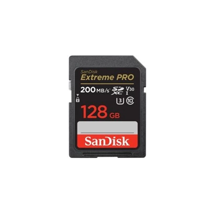 SANDISK Extreme Pro SDXC 200/90MB/s UHS-I U3 V30 128GB (121596)
