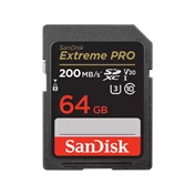 SANDISK Extreme Pro SDXC 200/90MB/s UHS-I U3 V30 64GB