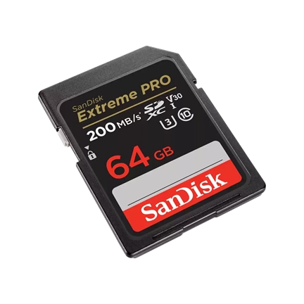 SANDISK Extreme Pro SDXC 200/90MB/s UHS-I U3 V30 64GB