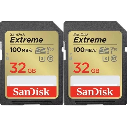 SANDISK Extreme SDHC 100/60MB/s UHS-I U3 V30 32GB 2-pack