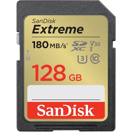 SANDISK Extreme SDXC 180/90MB/s UHS-I U3 V30 128GB (121580)