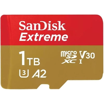 SANDISK Extreme microSDXC 190/130MB/s A2 C10 V30 UHS-I U3 1TB + adapter